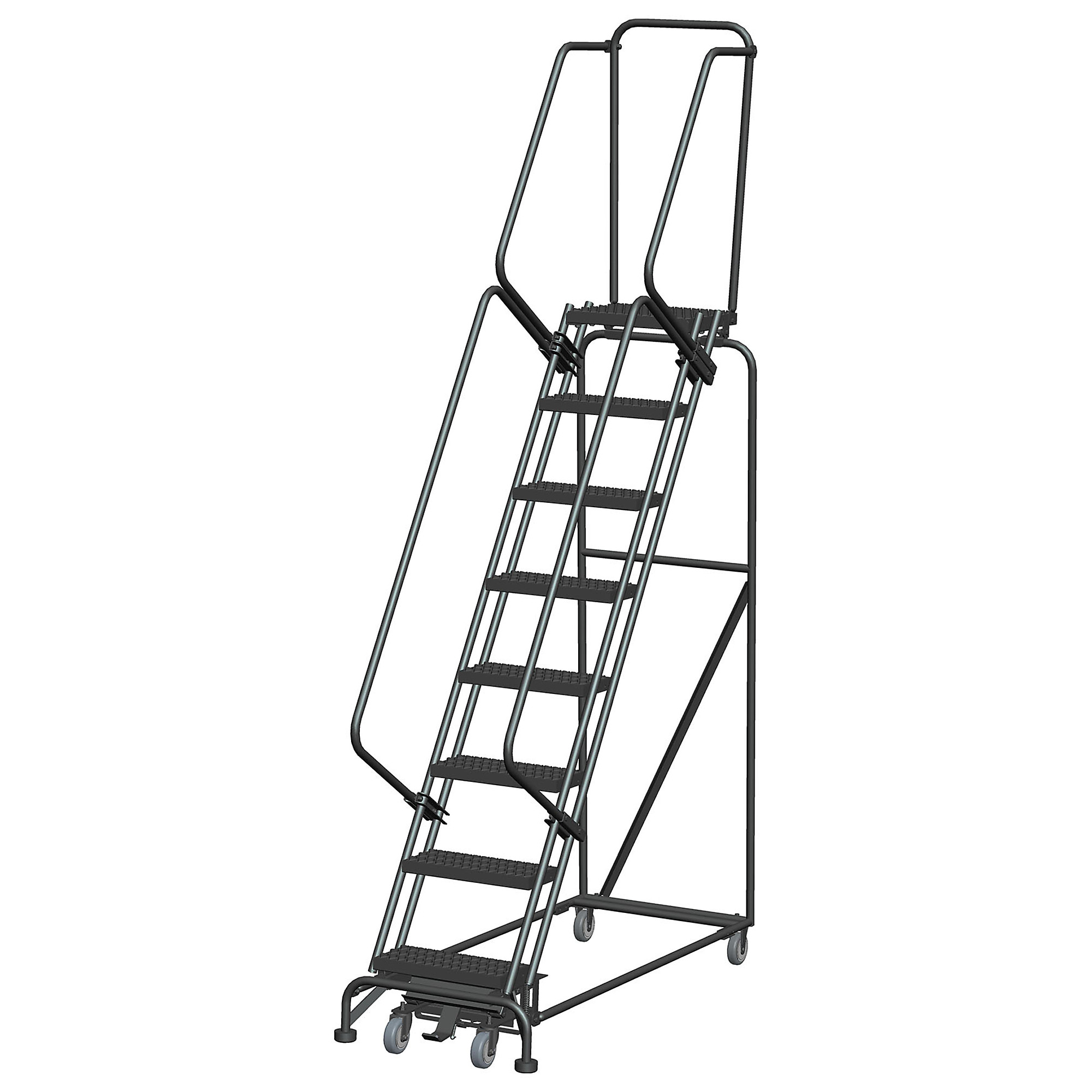 Ballymore, Rolling Ladder, Overall Height 113 in, Steps 8, Material Steel, Model# WA082414G